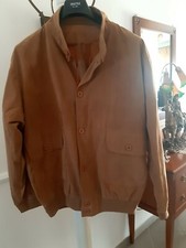 Giubbotto Bomber Camoscio Uomo Taglia 54 Giacca Scamosciata similpelle. 