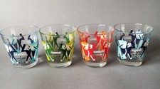 4x rare Fortunato Depero Campari glasses art-deco Italy
