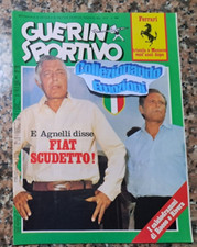 Guerin sportivo n.20 1975-Agnelli-Rocco-Rivera-Ferrari-Poster Caricatura Juliano
