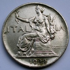 ITALY 1 LIRA 1922 Vittorio