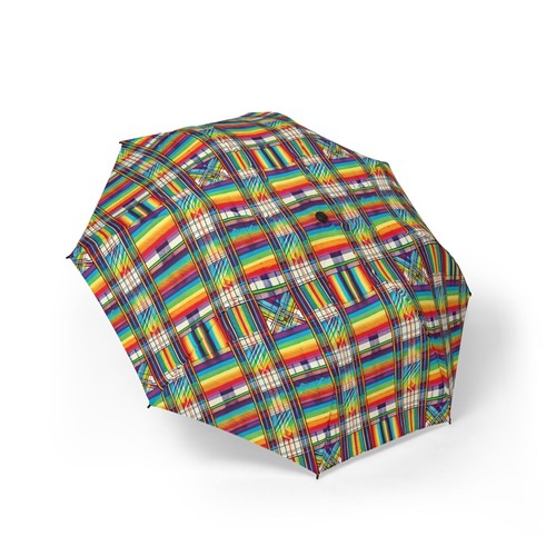 Rainbow plaid foldable - rainbow,