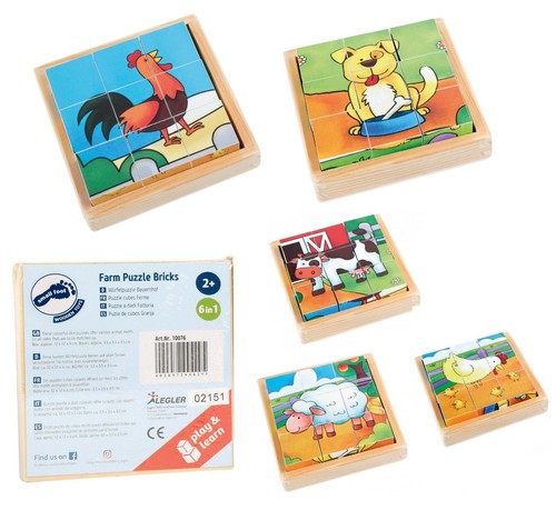 Puzzle cubi legno - puzzle, in