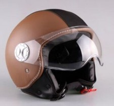 Casco Demi-Jet Beige/Nero in