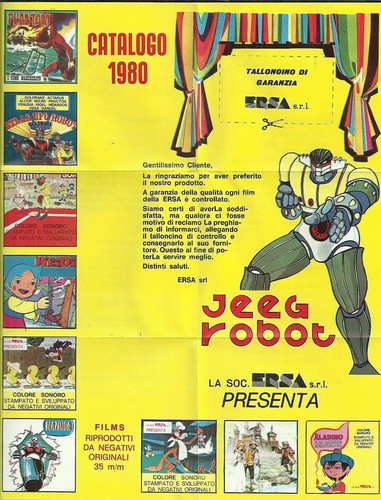 Brouchure catalogo filmino