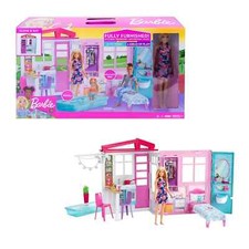 Barbie Casa Portatile 1 Loft con Bambola inclusa con acc. Piano e Piscina Mattel