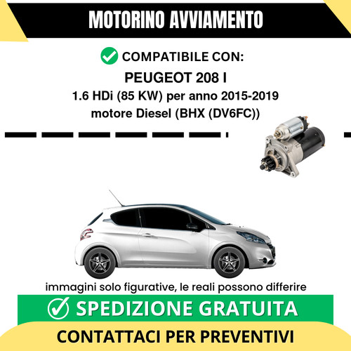 Motorino avviamento peugeot - motorino,