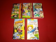 Lotto 5 Videocassette VHS - ANNA DAI CAPELLI ROSSI - AIDA - I MAGOTTI Ecc.