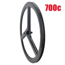 700C Set Ruote Carbonio 3 Raggi Ingranaggio Fisso Strada Bici Pista Ruote Larghezza 20MM