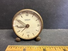 Sveglia svizzera vintage LOOPING ANTIMAGNETICA, cassa ottone, 8 giorni, funziona bene!