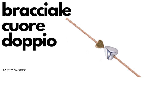 Bracciale cuore doppio