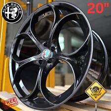GTAm KIT 4 Cerchi In Lega 9j + 10j x 20" Compatibili con Alfa Romeo Giulia 2.8 Q