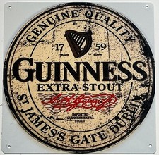 Insegna da parete in metallo stile vintage - Guinness irlandese stout, 8 pollici [GUIN4]