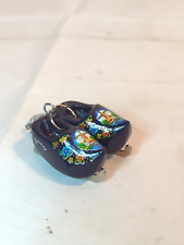 Portachiavi portachiavi mini legno olandese pattini da ghiaccio scarpe zoccoli Olanda B2