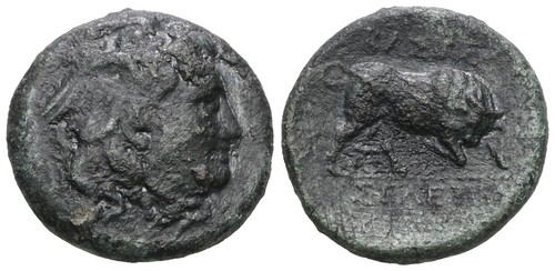 Ancient greek bronze coin - ancient,