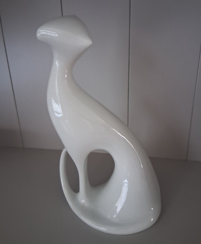 Royal dux white cat - white, figurine