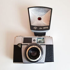 Macchina fotografica vintage AGFA COLOR AGNAR 1:2.8/45 con flash e custodia