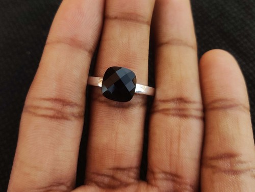 Anello onice nera argento - nera,