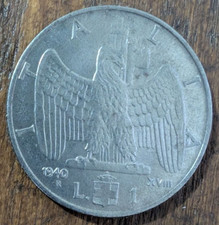 1 LIRA IMPERO 1940 XVIII ANNO