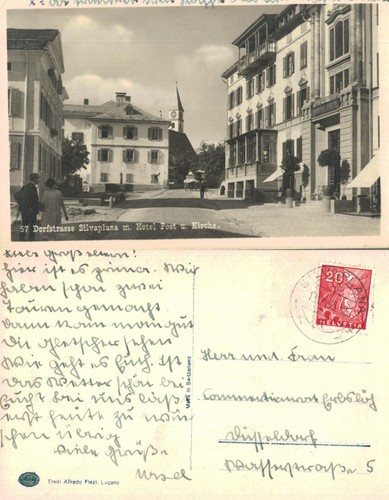 Vintage postcard silvaplana - vintage,