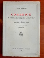 Commedie La famiglia dell'Antiquario,La locandiera, Le Monnier 1964 scuole medie