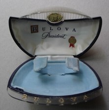 ACCESSORI PER OROLOGI-BULOVA-ASTUCCIO D'EPOCA-DESIGN-DA COLLEZIONE-UTILE