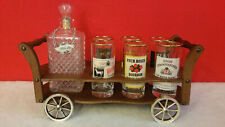 WHISKY - CARRETTO PORTA LIQUORE E BICCHIERI - VINTAGE ANNI 60/70