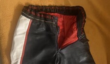 pantaloni in pelle moto fondo magazzino anni 80