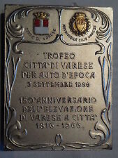 placca trofeo città di varese per auto d'epoca 1966 60x80mm