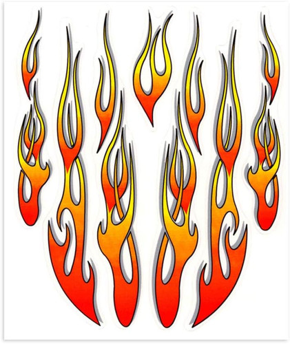 32100 adesivo stickers fiamme - 32100,