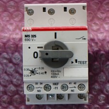 ABB MS 325 INTERRUTORE Salvamotore e relè termico 0,25   0,40 ON OFF DIN 100kA