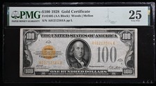 1928 100 dollari CERTIFICATO