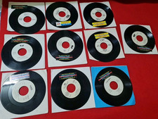 Jukebox Juke Box  Lotto Con Etichetta Stickers Dischi 45 Giri DISCO VINILE 10 pz