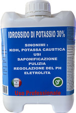 IDROSSIDO DI POTASSIO 5 LT 30% - Potassa Caustica per produzione SAPONI ecc.