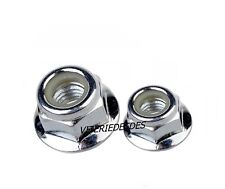 DADI AUTOBLOCCANTI FLANGIATI M5 M6 M8 M10 M12 FLANGIA RONDELLA COLLARE ZINCATI