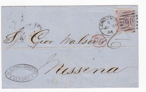 1864 piastra timbro4 de - 6d,