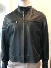 Mens NEW Black Leather Lined