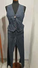 Completo pantalone e Gilet Taglia L Made in Italy cotone Jeans