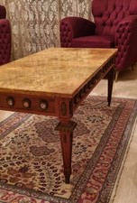 Tavolino Italiano da Caffe' in Marmo e Legno. 