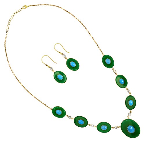 Set orecchini collana oro - , 18
