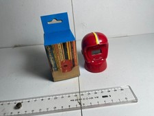 OROLOGIO DA TAVOLO AL QUARZO VINTAGE ANNI 80 A FORMA DI CASCO-LCD QUATZ  WATCH