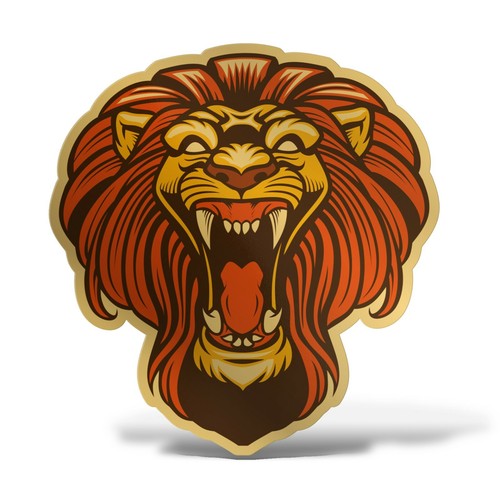 Sticker leone adesivo pvc - adesivo,