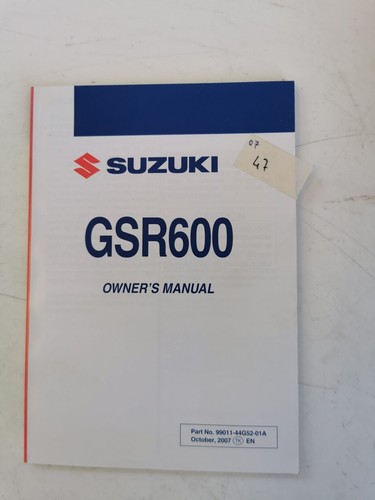 Suzuki gsr600 2007 libretto - suzuki,