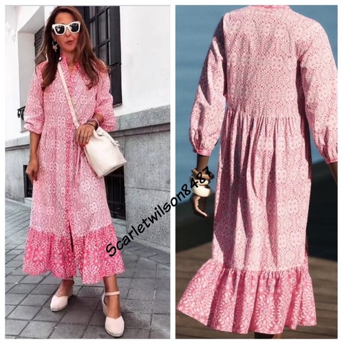 Abito midi lungo cotone zara - lungo,