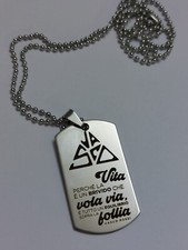 Vasco rossi  Collana Cindolo con incisione Logo Fans Blasco acciaio idea regalo
