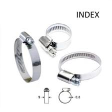 Fascette metalliche STRINGITUBO metallo acciaio per marmitta benzina auto INDEX