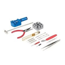 ATTREZZI PER OROLOGIAIO KIT SET 16 PEZZI COMPLETO RIPARAZIONE OROLOGI RICAMBI