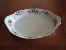 PIATTO DA PORTATA DI NATALE NATALIZIO PORCELLANA THUN VINTAGE ANNI '90 NUOVO