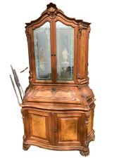 TRUMEAU BAROCCHETTO DEGLI ANNI 30/40 CON ANTE A SPECCHIO E TUTTO MOSSO