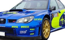 10x Adesivi Paracolpi Giallo Subaru WRX WRC Rally Auto Sponsor Racing Decal NO FLUO