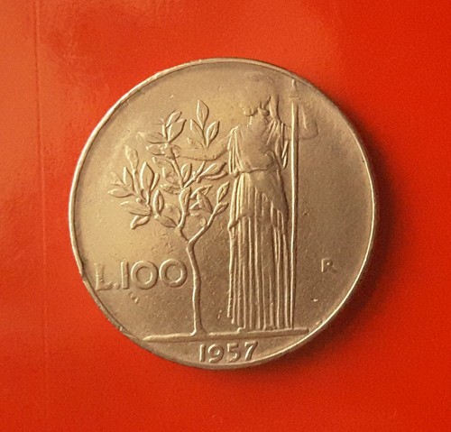 100 lire 1957 errore - 100, poco